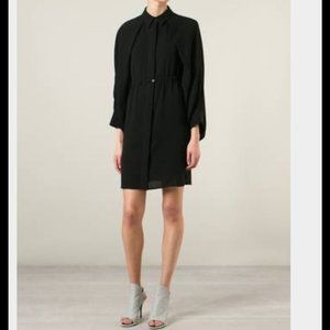 NWT Alexander Wang double layered Matrix capelet button up minimalist chic dress